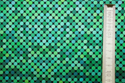 Preview: Designer- Baumwollstoff Dots teal (10 cm)